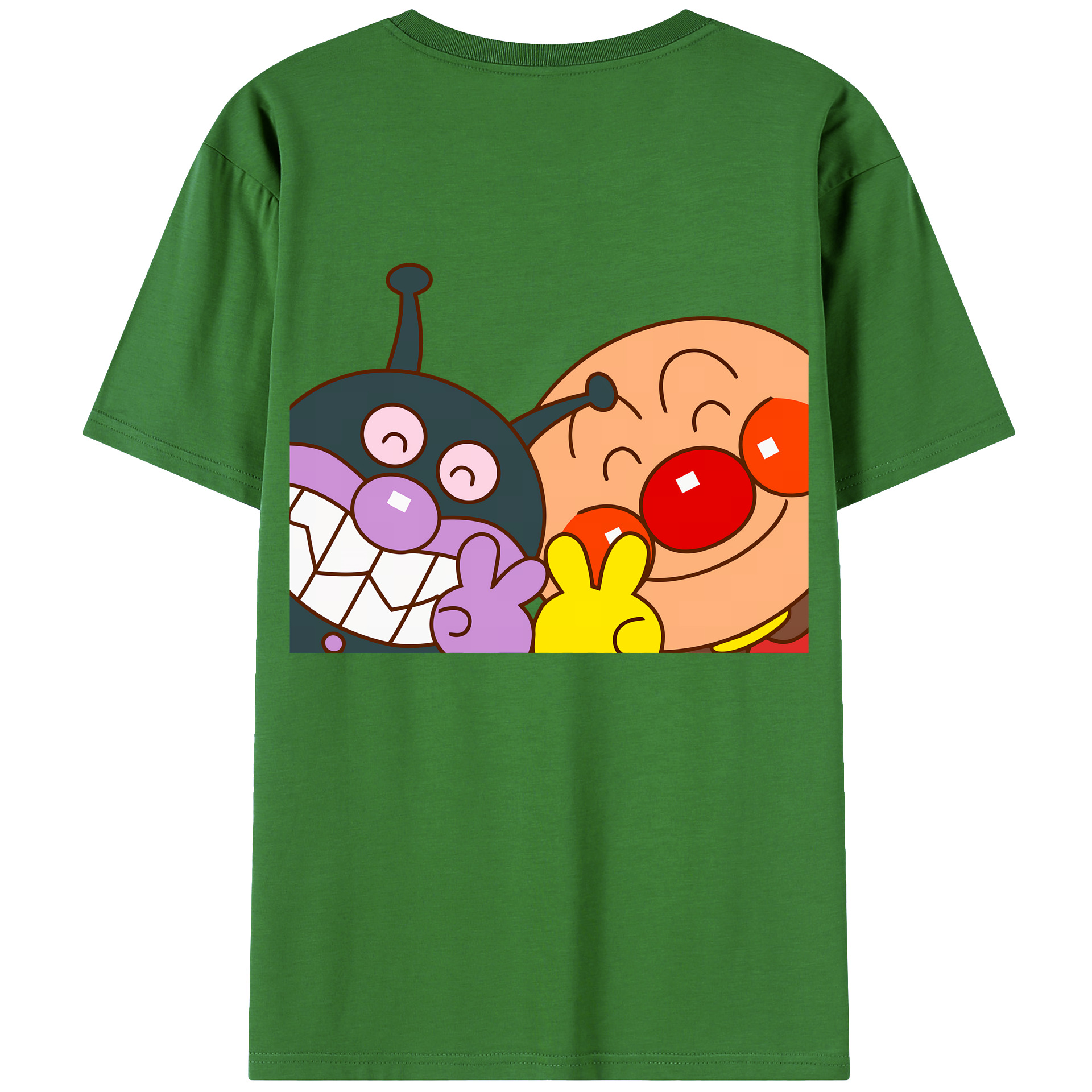 （画像用） アンパンマン Anpanman レディース半袖Tシャツ(バックプリント)